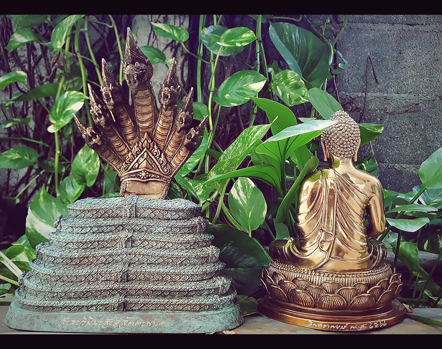 รูปหล่อ พระพุทธเจ้า ปางพระนาคปรก (พญานาค7หัว) เนื้อทองเหลือง ปี2562 (พระหน้าตัก5นิ้ว ฐาน7นิ้ว สูง8นิ้ว) #รับประกันแท้