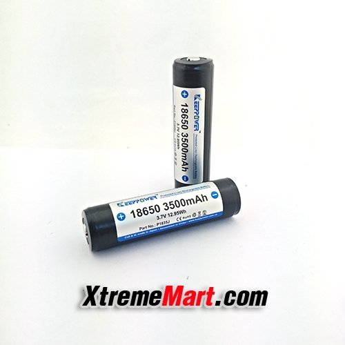แบตเตอรี่ชาร์จ KeepPower 18650 3500mAh 3.7V มีวงจรป้องกัน ของแท้ (ก้อนละ)
