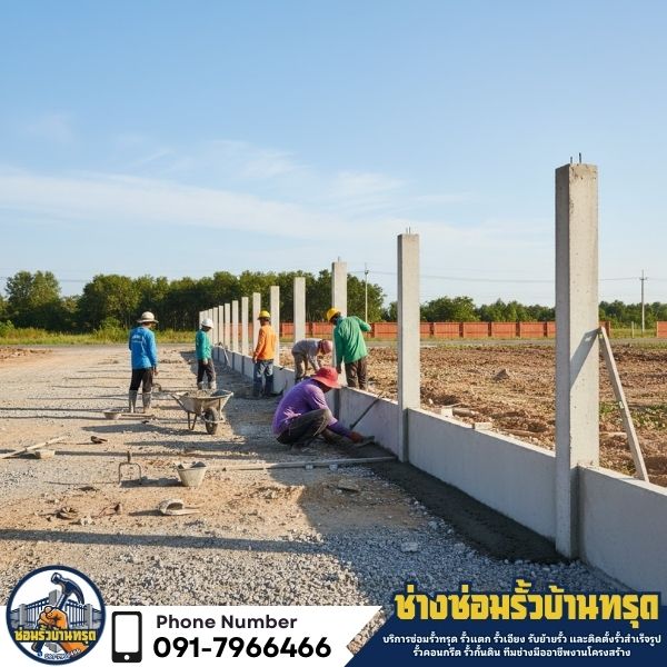 รีวิวซ่อมรั้วคอนกรีตบ้านพักอาศัย