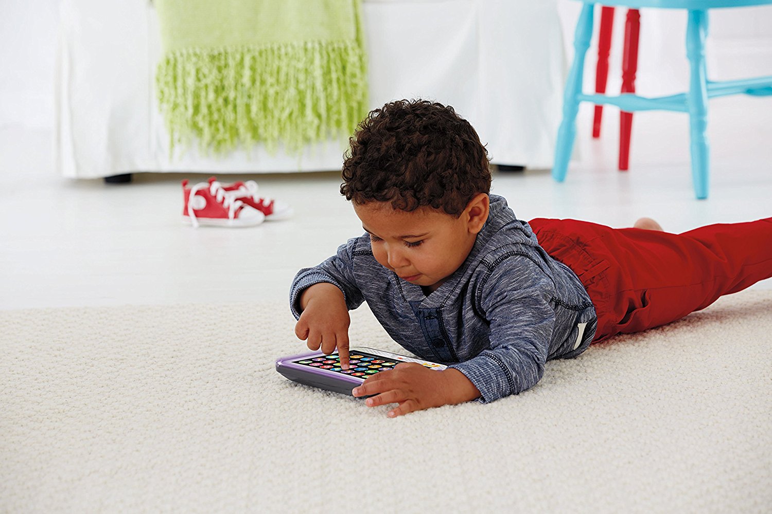 แทปเล็ทมหัศจรรย์สำหรับเด็ก Fisher-Price Laugh & Learn Smart Stages Tablet (Grey)