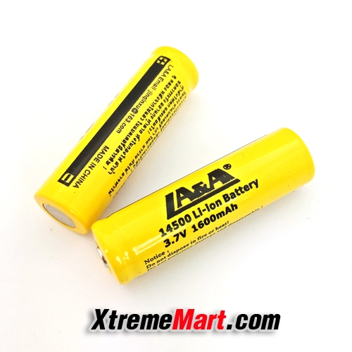 แบตเตอรี่ชาร์จ LA&A 14500 AA 3.7V 1600mAh Li-ion Battery แบบไม่มีวงจรป้องกัน (ก้อนละ)