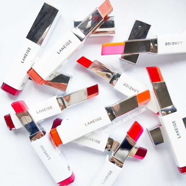 (ลด 45%) Laneige Two Tone Lip Bar 2g # 11 Juicy Pop ลิปทูโทน สองสี จับคู่มาให้เรียบร้อยแล้ว ให้สีสวยเป๊ะ สวยง่ายทันใจ