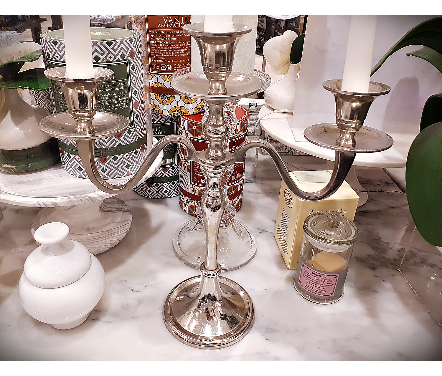 ขาตั้งแสตน เชิงเทียน(3ช่อ) เชิงพวงมาลัยดอกไม้ (ตั้งวางใส่ เทียน พวงมาลัยดอกไม้) (ขายปลีก ขายส่ง)