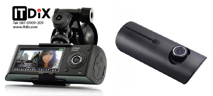 กล้องติดรถยนต์ R300 HD DVR 2 เลนส์+GPS