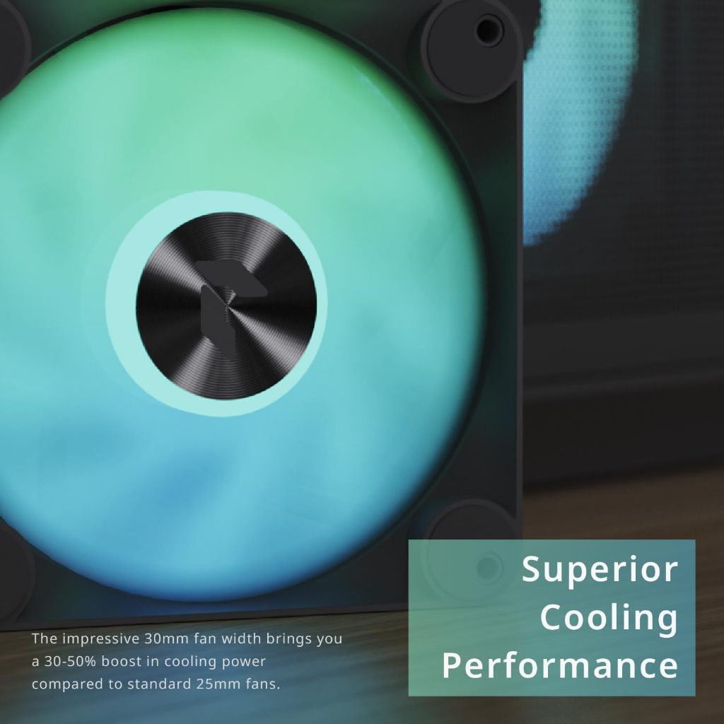 CASE FAN (พัดลมเคส) APNX FP1-120 FP1-140 FP2-120 ARGB BLACK / WHITE