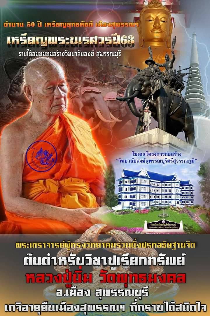 รูปหล่อ พระนเรศวร ทรงช้าง ออกศึก เนื้อทองเหลือง ปี2563