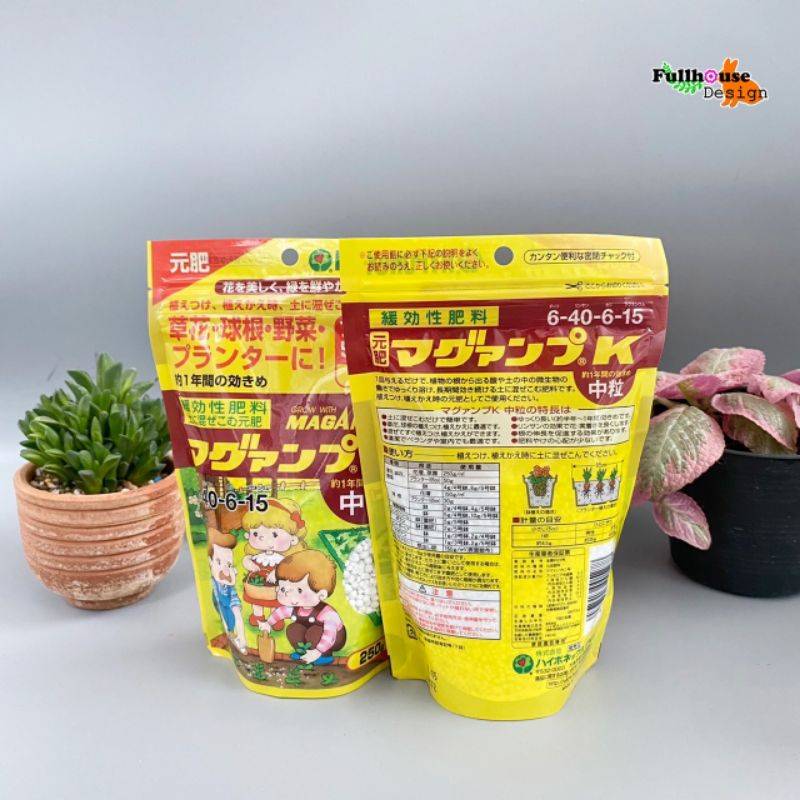 ปุ๋ยเม็ดละลายช้า HYPONEX Mag Amp K นำเข้าจากญี่ปุ่น สูตร N-P-K-Mg 6-40-6-15 ง่ายต่อการผสม สำหรับพืชที่เลี้ยงด้วยหลอดไฟ ทำให้รากแข็งแรง