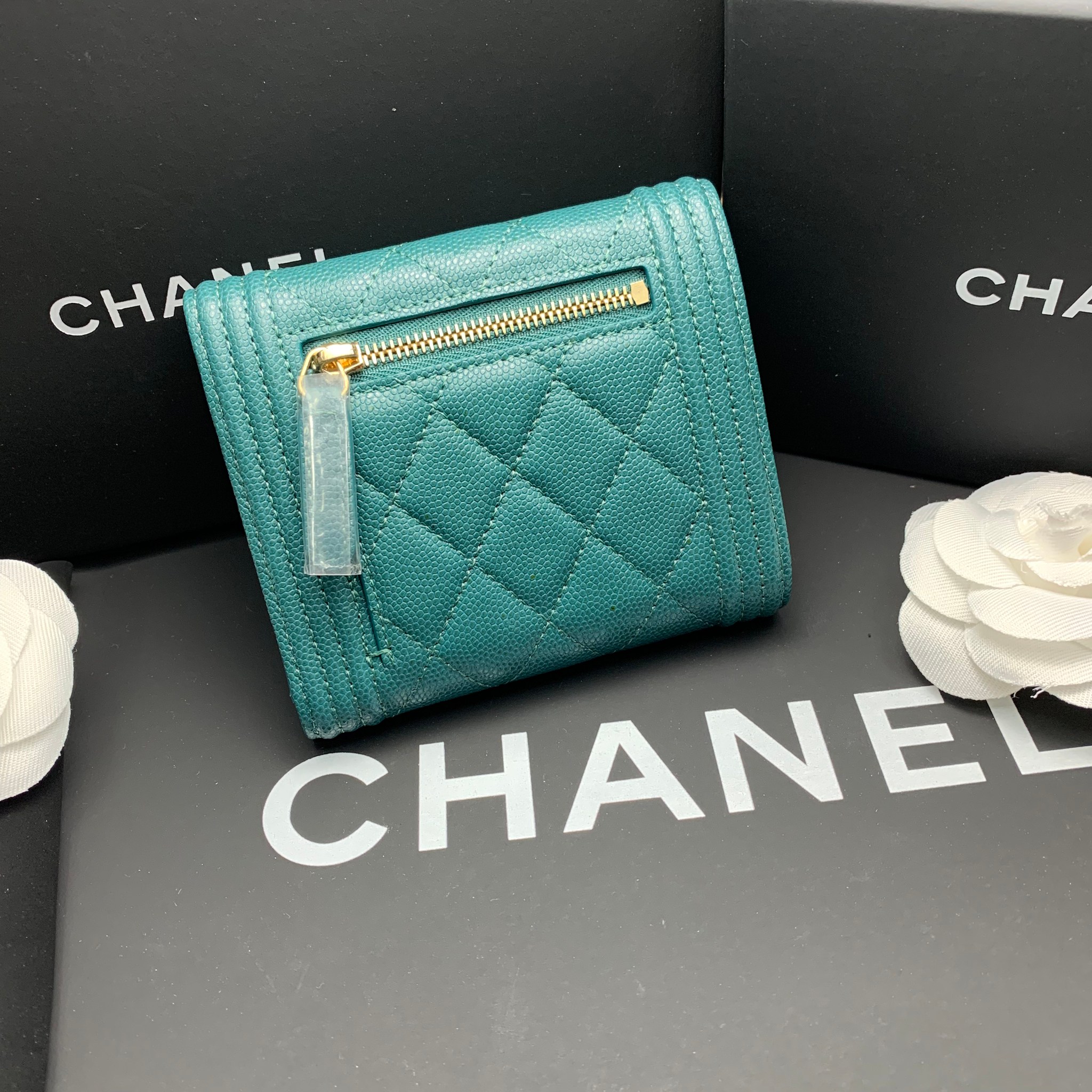 กระเป๋าสตางค์ cn boy wallet ใบสั้น สีฟ้า