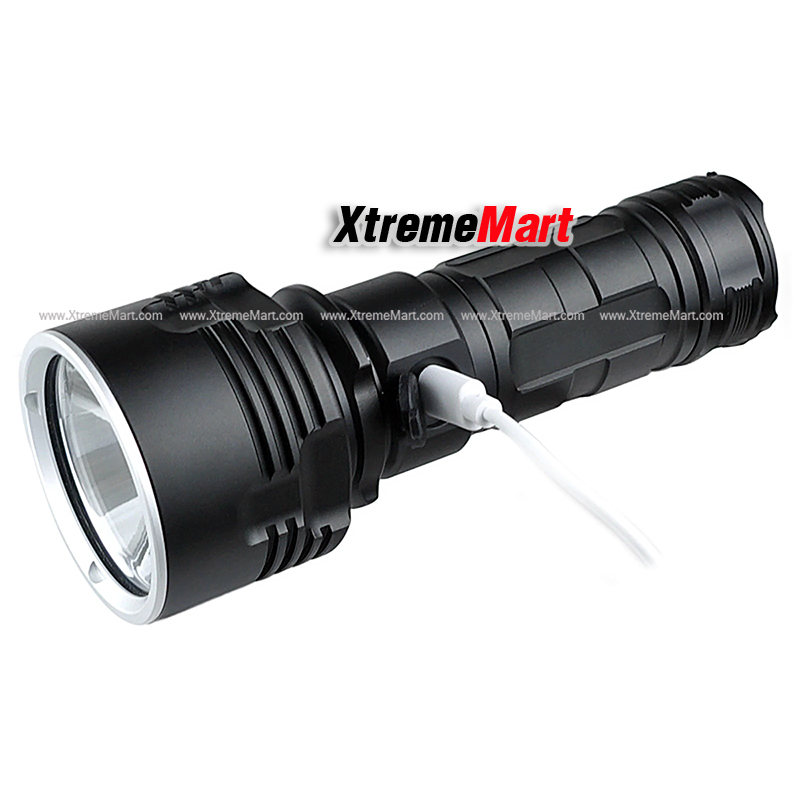 ชุดเซตไฟฉาย LED High Power XLM-P70 50W 3โหมด USB ชาร์จ พร้อมแบตเตอรี่ 26650 x 1ก้อน (ชุดละ)
