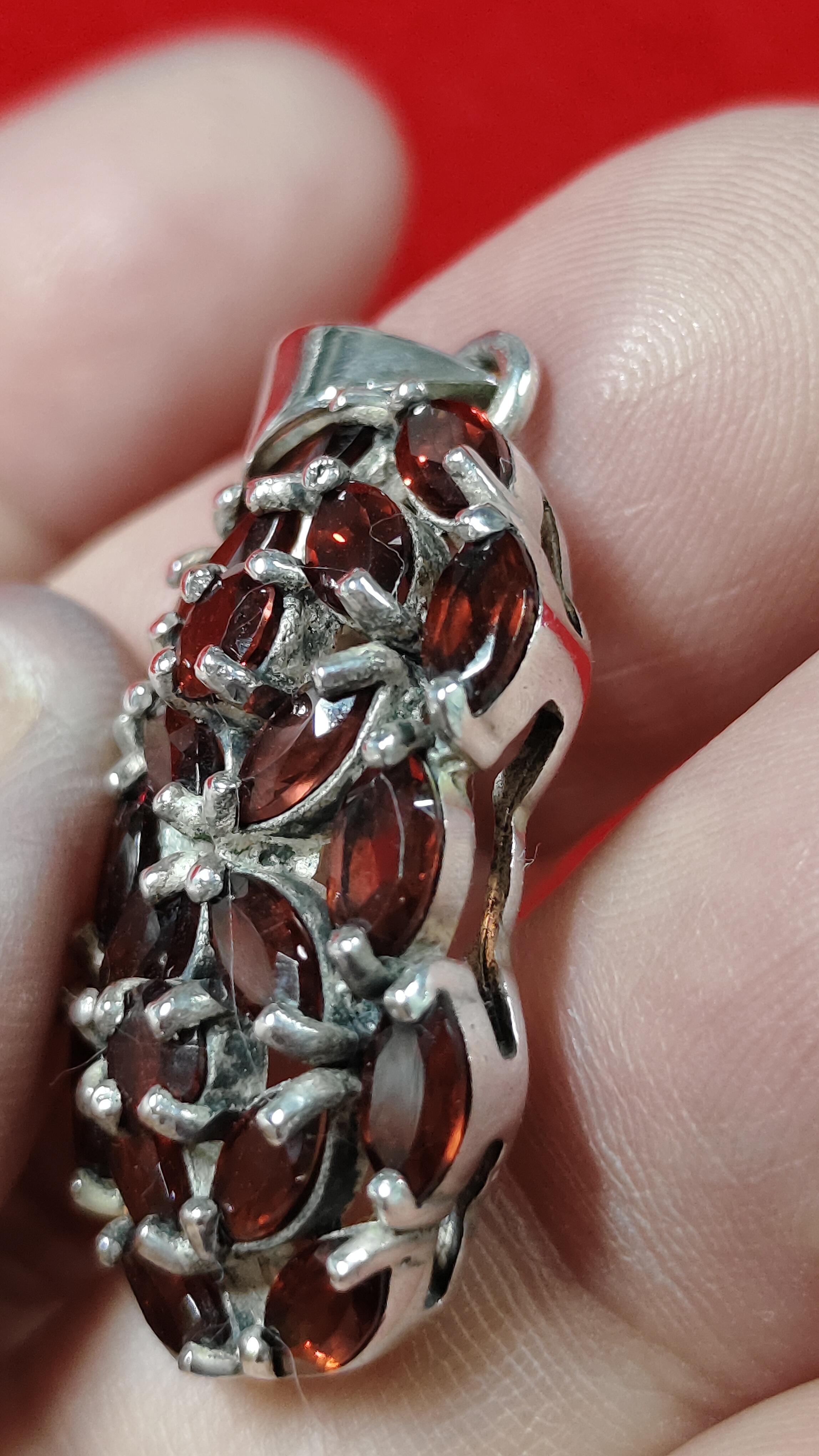 #จี้โกเมนเจียเหลี่ยม รหัสC-031