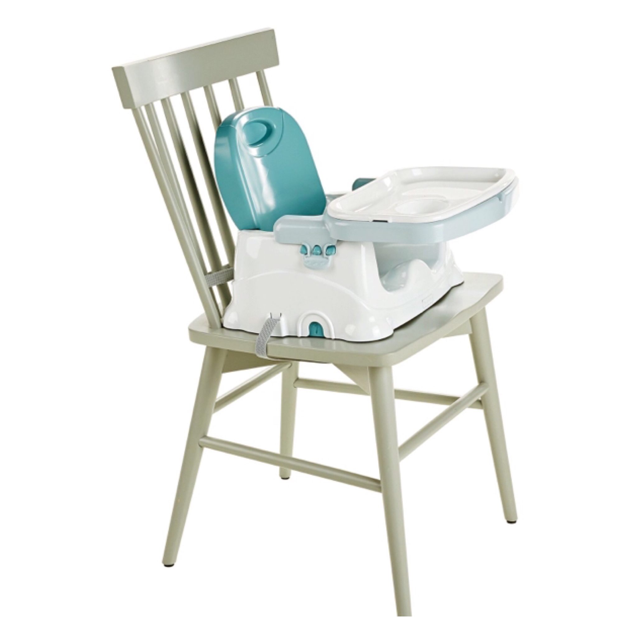 เก้าอี้รับประทานอาหารแบบพกพา Fisher-Price Healthy Care Deluxe Booster Seat (Blue & White)