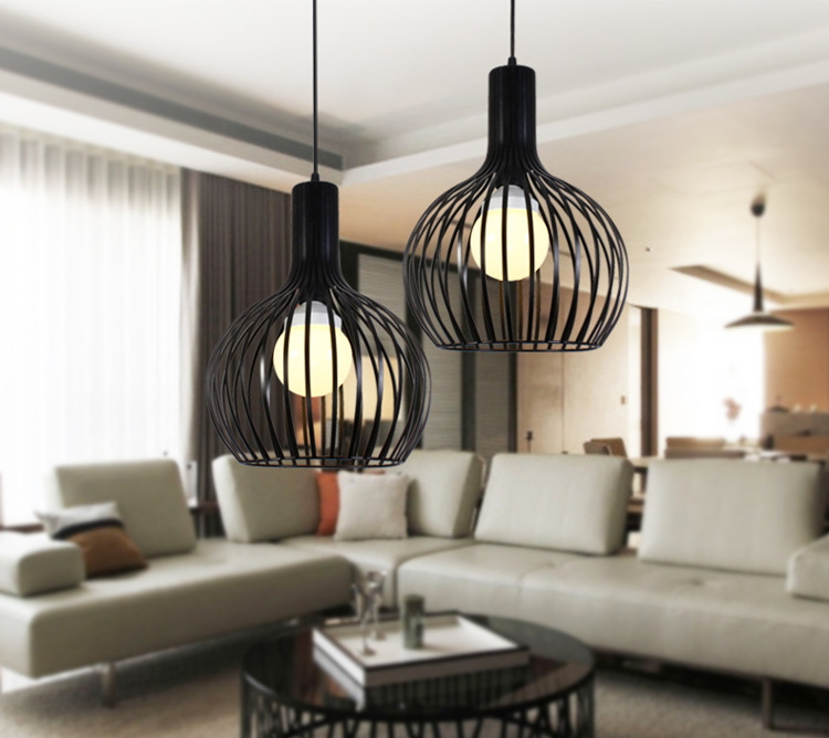 โคมไฟเหล็กดัดโมเดิร์นทรงกลม