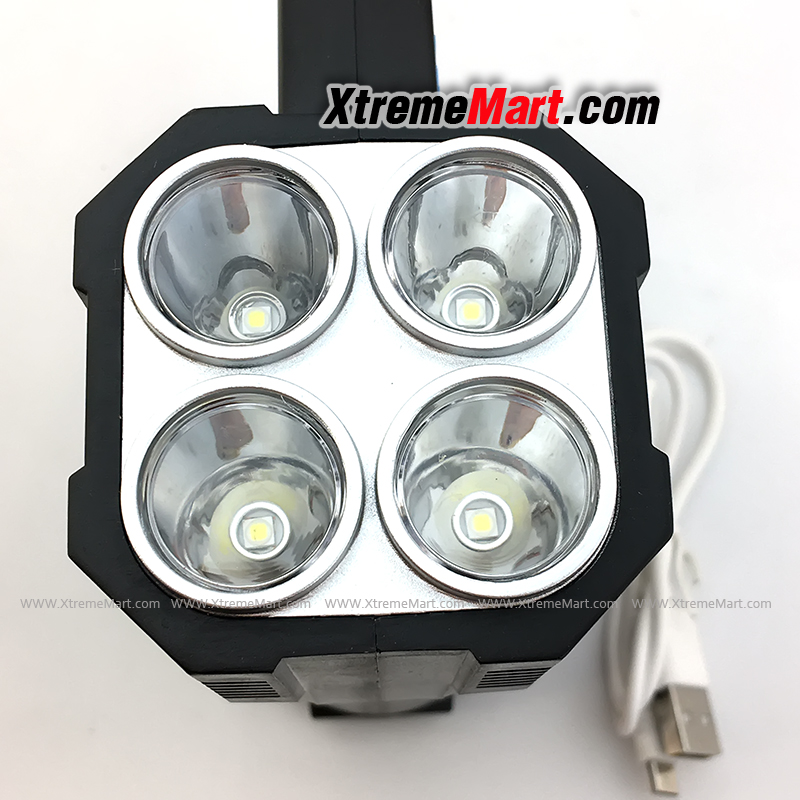 ไฟฉายหูหิ้ว LED * 4 หลอด Handheld Lantern LED Camping Portable Lamp USB Rechargeable Built-in Battery Outdoor Lighting Flashlights