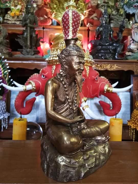 รูปหล่อ พ่อปู่ฤาษีนารอด เนื้อโลหะทองเหลือง (หน้าตัก5 นิ้ว สูง9 นิ้ว ฐานกว้าง 6.5นิ้ว)