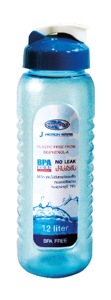 P07843 ขวดน้ำดื่ม Superlock จุ 1.2 ลิตร No.5229 (8*8*27.9 cm) ราคาขายส่งต่อ 1 โหล: 12 ใบ: เฉลี่ย 45 บต่อใบ