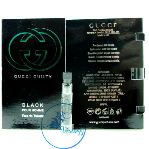 Gucci Guilty Black Pour Homme EDT 2 mL น้ำหอมผู้ชายที่ทำออกมาเอาใจชายหนุ่มที่มีมาดสุขุมนุ่มลึก แต่ก้อต้องการความเซ็กซี่เย้ายวนในเวลาเดียวกัน