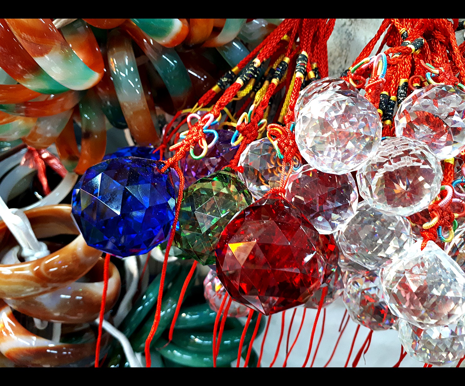 ลูกแก้ว คริสตรัล เหลี่ยม ปรับฮวงจุ้ย สะท้อนแสง แบบแขวน