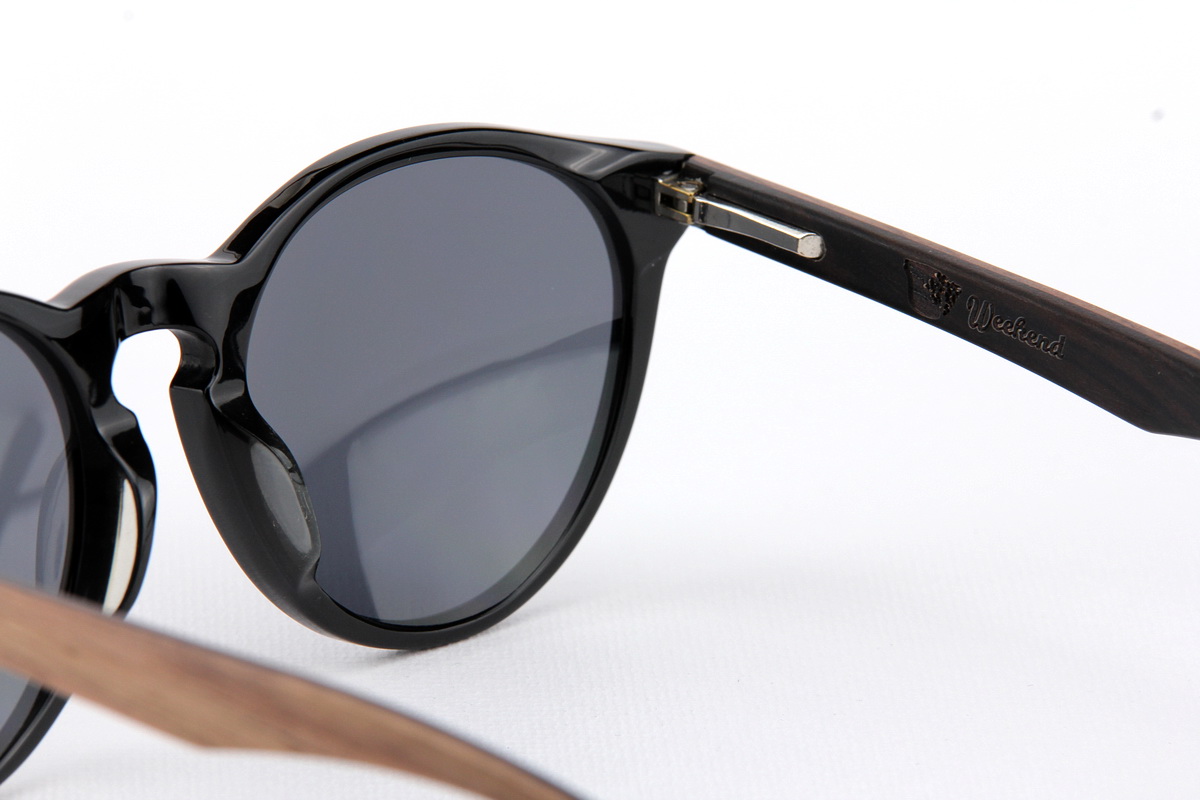 แว่นกันแดดขาไม้ Weekend Duet Collection Seoul Black (Dark)