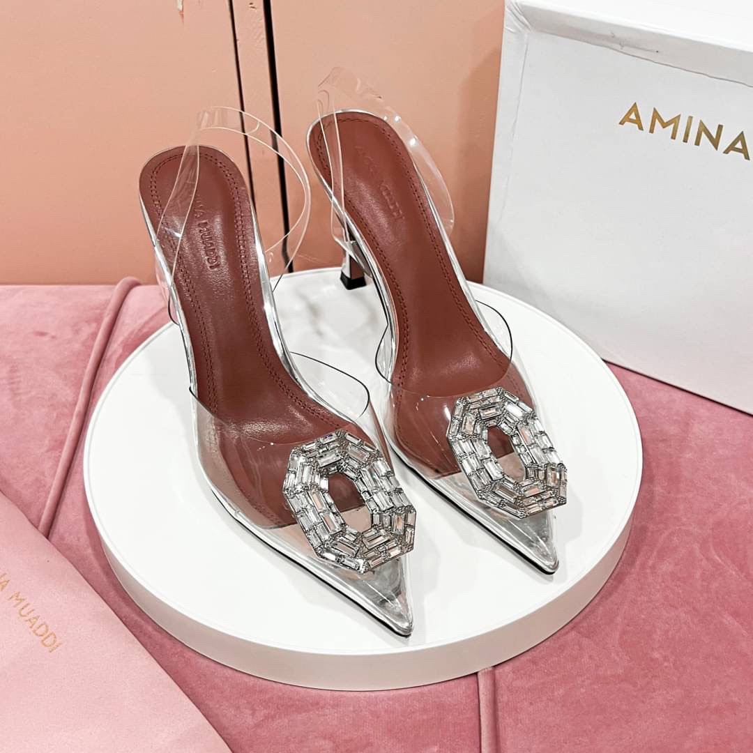 รองเท้า ส้นสูง amina สูง 3.5 นิ้ว ใส่ออกงาน