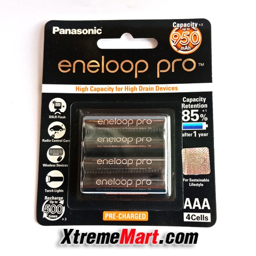 แบตเตอรี่ชาร์จ Panasonic Eneloop Pro AAA 950 mAh Rechargeable Battery(ก้อนละ)