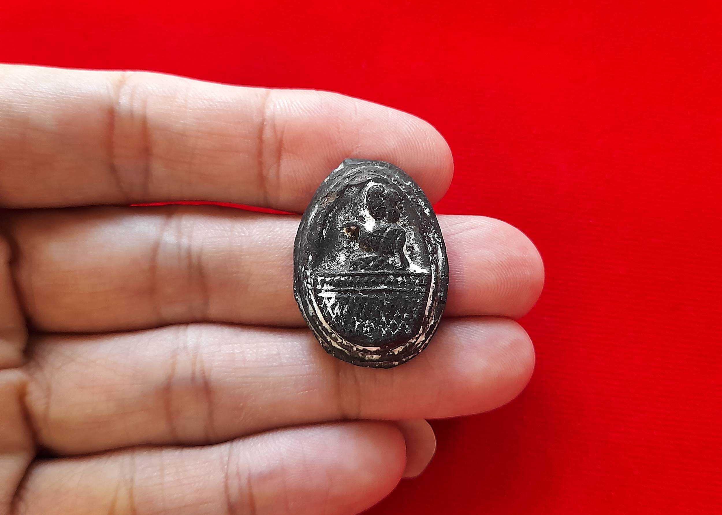 นางกวัก (ขนาดพกพา ห้อยคอ) เนื้อดิน7โปร่ง(เผ่าไฟ) ปี2496 #รับประกันแท้และทัน - หลวงพ่อเต้า วัดเกาะวังไทร