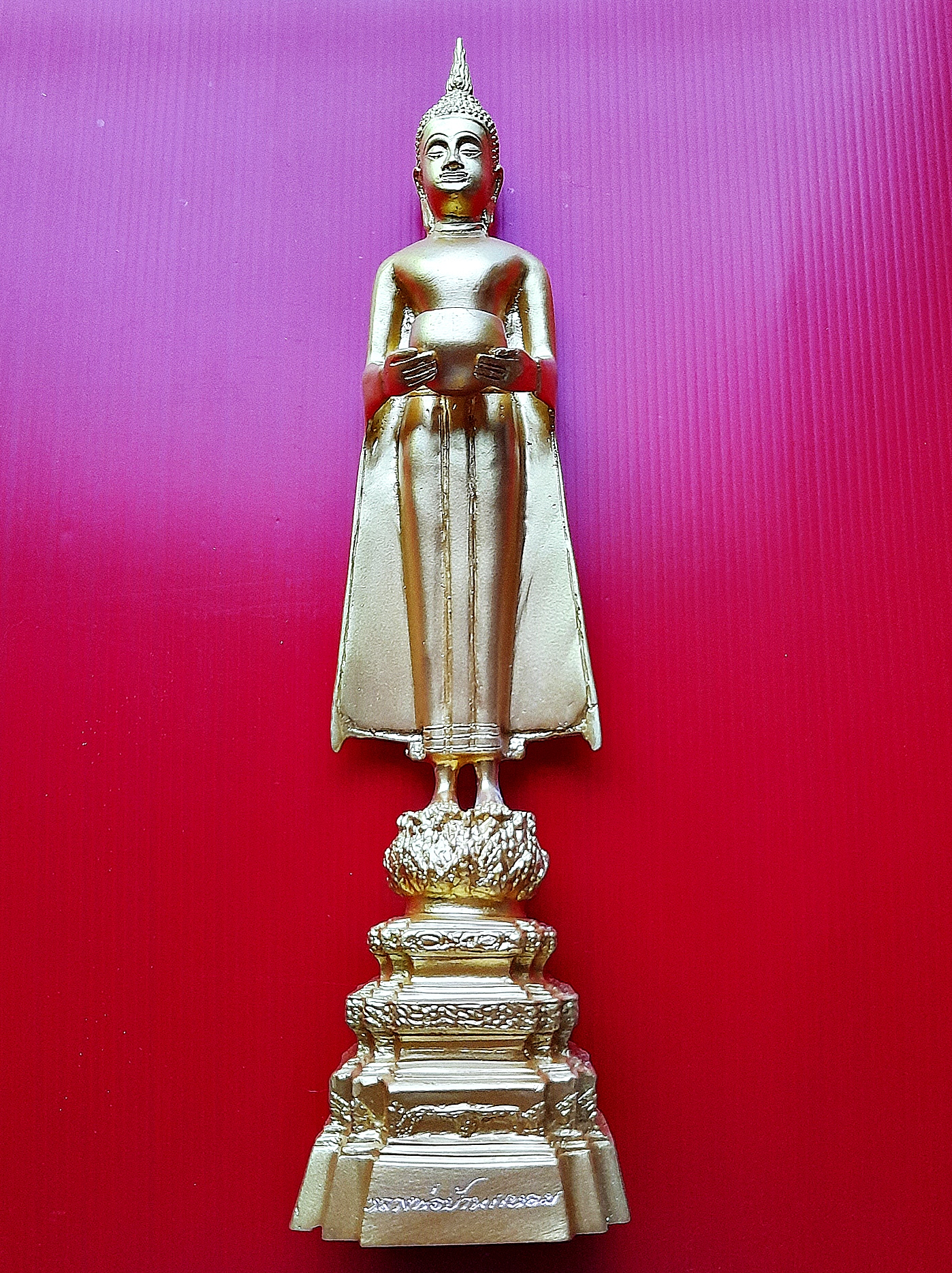 รูปหล่อ พระพุทธ ปางอุ้มบาตร มหาลาภ - หลวงพ่อเพรชสมุทร(หลวงพ่อบ้านแหลม) (สูงประมาณ1ไม้บรรทัด) - (เข้าพิธีปลุกเสกแล้ว หลายพิธี ตั้งแต่ ปี2562-2564) #รับประกันแท้