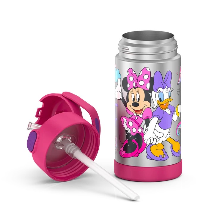 กระติกน้ำสเตนเลสรักษาอุณหภูมิ Thermos Disney Minnie Preschool FUNtainer Vacuum Insulated Stainless Steel Bottle 12OZ with Bali Handle (2022)