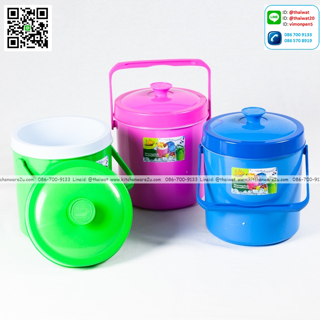 P11487 กระติกกลม 2.5 ลิตร (18*18*21.7 cm) สีหวาน เกรดเอ ราคาส่งต่อ 1 โหล: 12 ใบ: เฉลี่ย 47.5 บต่อใบ