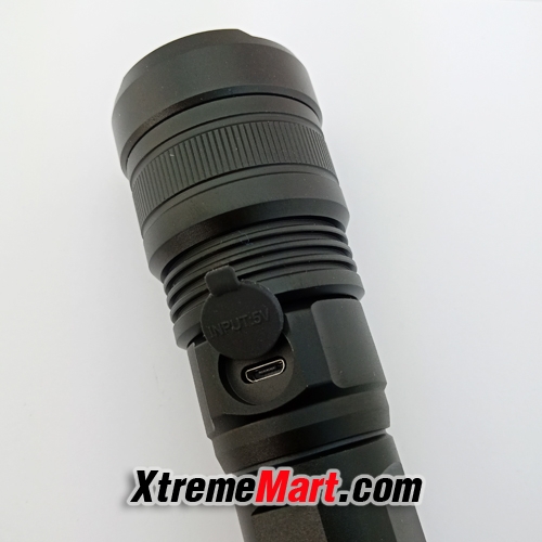 ชุดไฟฉายซูม Ultrafire P512 หลอด T9 4 Chip 1800LM แสงขาว 5 โหมด USB rechargeable zoom flashlight