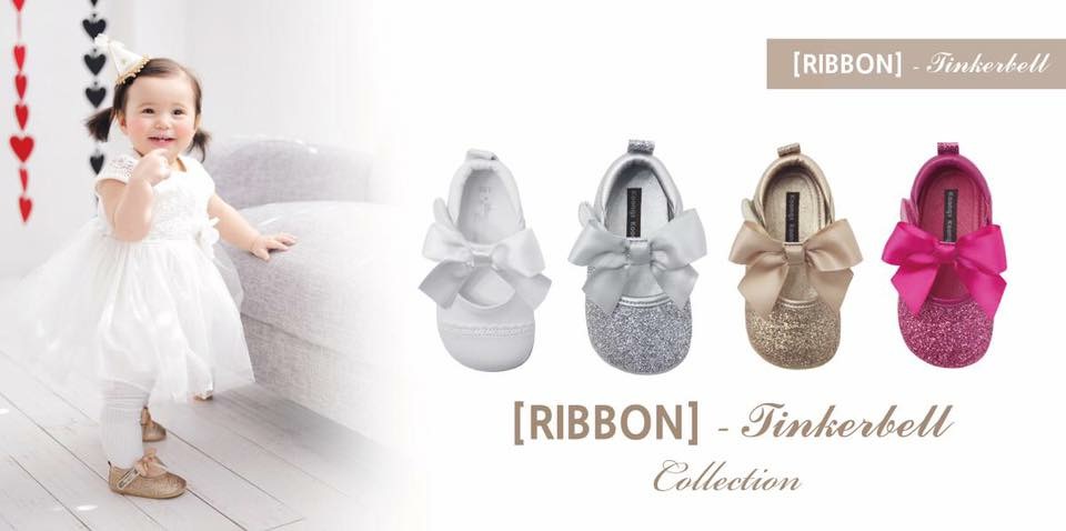 รองเท้าสุดหรูสำหรับเจ้าหญิงน้อยวัยเตาะแตะ Koongs Koongs รุ่น [Ribbon] - Tinkerbell Collections