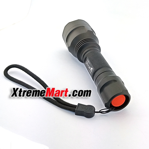 ชุดเซตไฟฉาย Ultrafire C8S Cree Q5 LED Flashlight 3 Modes แสงขาว (สีดำ)