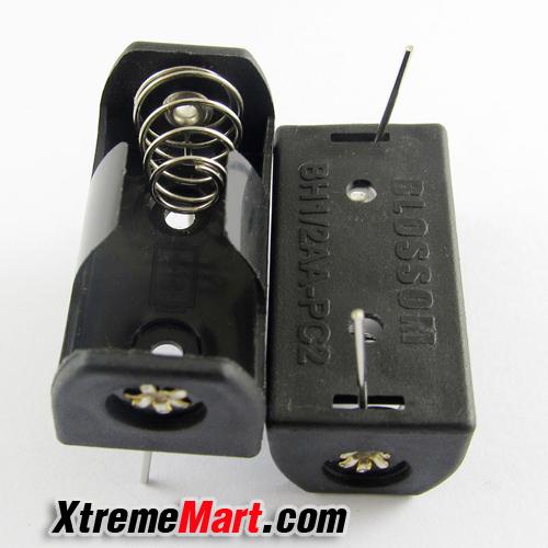 รางใส่แบตเตอรี่ 1/2 AA 1/2AA 14250 Battery Storage Box Case Holder 3.6V