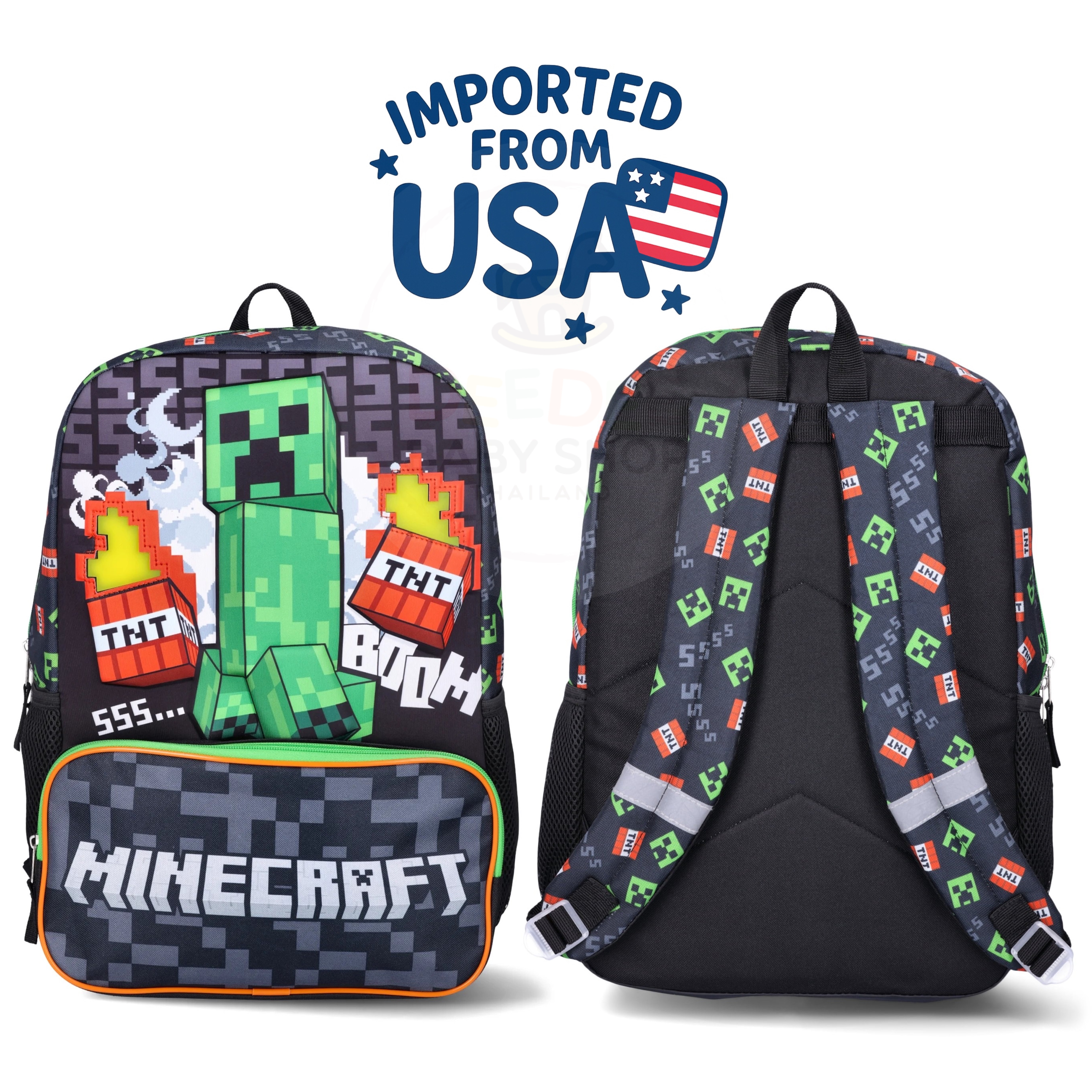 กระเป๋าเป้สะพายหลัง Minecraft 17" Light-Up Backpack