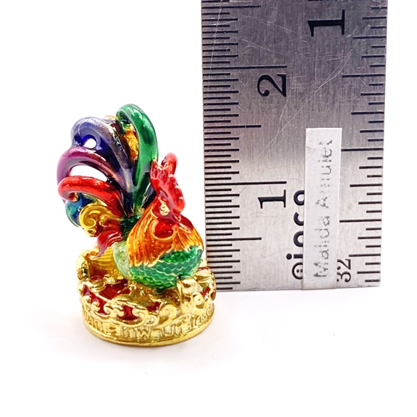 ไก่ฟ้าพญาเลี้ยง ไก่ฟ้ามหาเศรษฐี (เนื้อสัมฤทธิ์ชุบทองลงยาราชาวดี) หลวงตาน้อย สำนักสงฆ์ป่าปวงตึก หลวงปู่ศิลา ( หลวงปู่มหาศิลา)