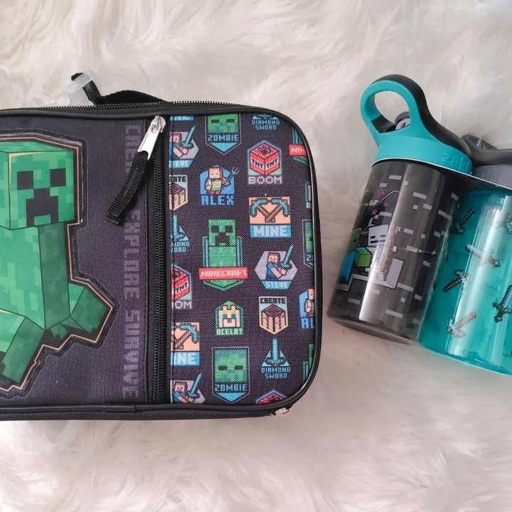 กระติกน้ำพร้อมหลอดดื่มสำหรับเด็ก Zak! Minecraft 16 Oz. Water Bottle (2-Pack)
