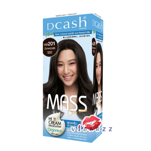 (MB201 สีน้ำตาลเข้มจัด) Dcash Master Floral Mass Color Cream ดีแคช มาสเตอร์ ฟลอรัล แมส คัลเลอร์ ครีม ครีมย้อมสีผม สีเด่นชัด ไม่แสบหนังศีรษะ