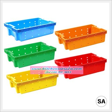 P06092 ลังปลา 4 ขอบ โปร่ง (36 x 54 x 14.5 cm) เกรดเอ หนา No.998 (ราคาส่งต่อ 12 ใบ:เฉลี่ย 235 บ/ใบ)