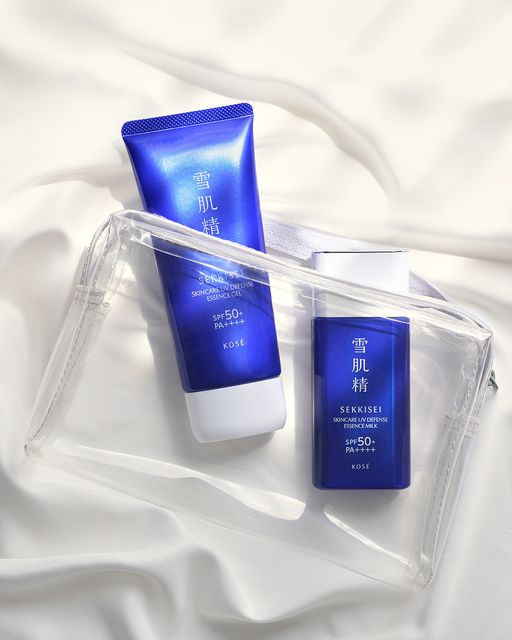 (รุ่นใหม่ Milk 60g) Kose Sekkisei Skincare UV Defense Essence Milk SPF50+ PA++++ ครีมกันแดดโคเซ่เนื้อน้ำนม กันน้ำ กันเหงื่อ เรียบเนียน ฟินิชแมทท์ เกลี่ยง่ายซึมไว้ ใช้แทนเบสเมกอัพได้ Stretch Veil ช่วยให้กันแดดเกาะกับผิว สารความงามจากลูกเดือย 3 ชนิด ปรับผิว