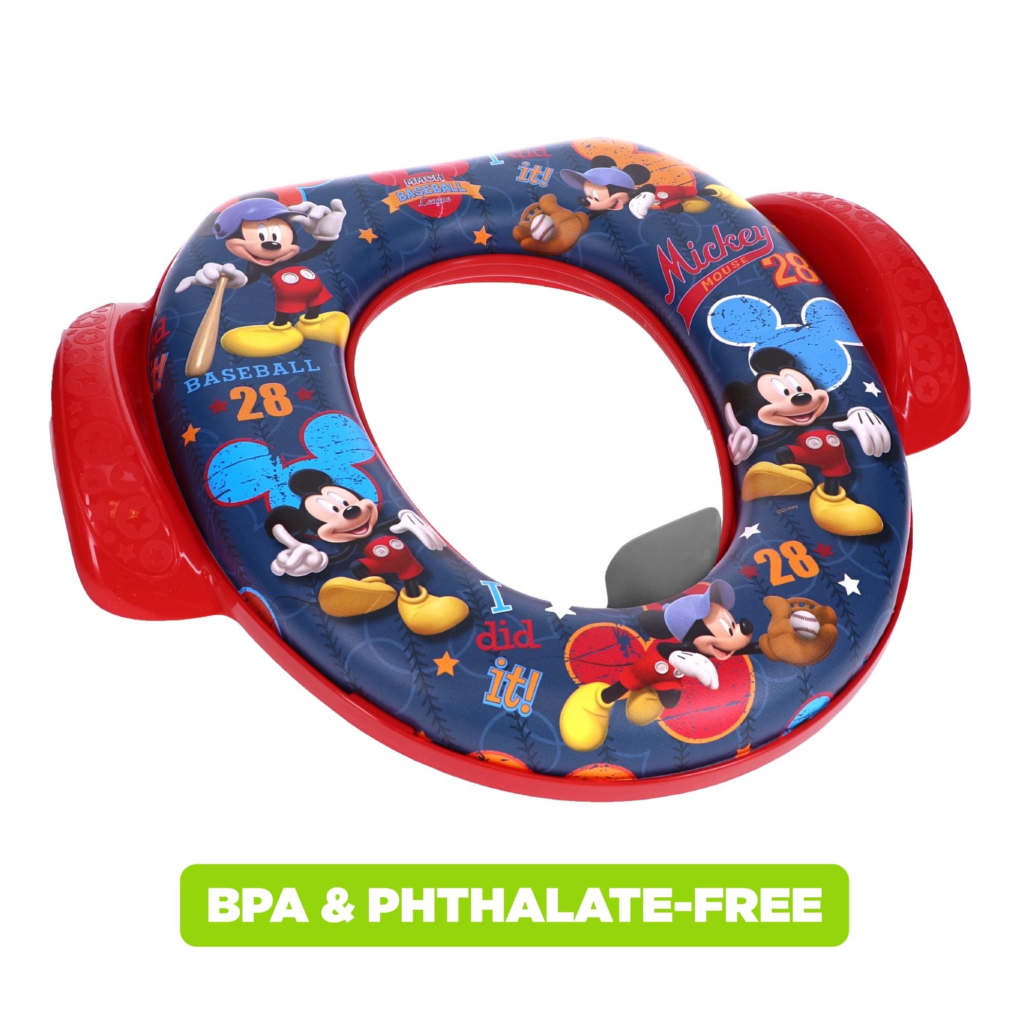 อุปกรณ์รองนั่งชักโครกสำหรับเด็ก Ginsey Disney Mickey Mouse "All Star" Soft Potty Seat