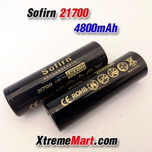 แบตเตอรี่ชาร์จ Sofirn 21700 4800mAh 48A 3.7 V Li-ion Rechargeable Battery(ก้อนละ)