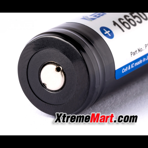 แบตเตอรี่ KeepPower 16650 3.7V 2500mAh มีวงจรป้องกัน Li-ion rechargeable battery P1665C (ราคาต่อก้อน)