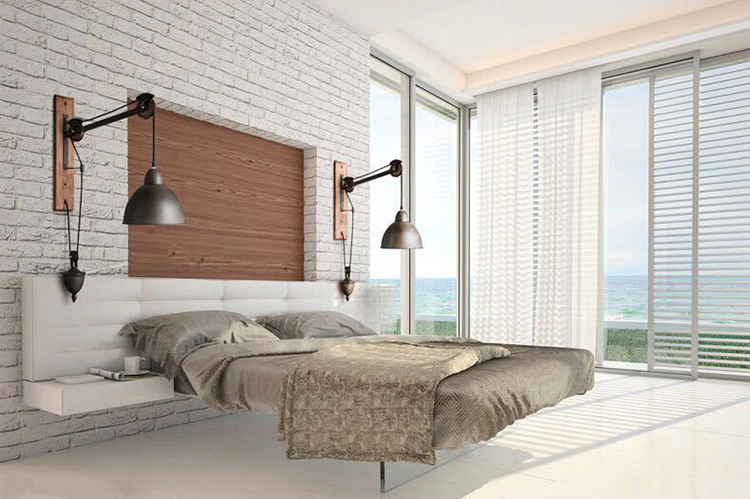 โคมไฟติดผนังสไตล์ Industrial ฐานไม้ รุ่น [17080]