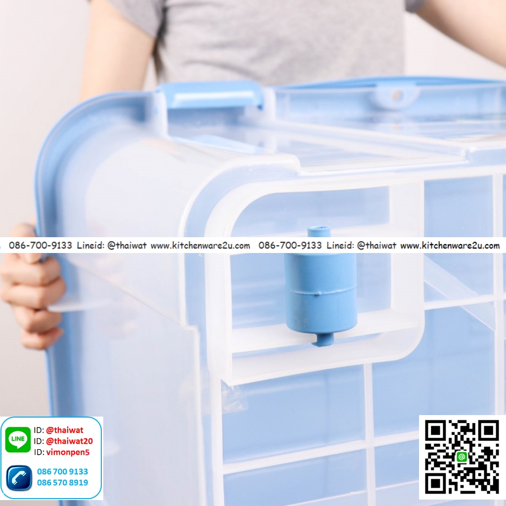 P06778 กล่องเอนกประสงค์ 100 ลิตร (วัดด้านนอก ก48xย70xส44 cm) No.2547 เกรดเอ ราคาขายส่งต่อ 12 ใบ:เฉลี่ย 300 บต่อใบ