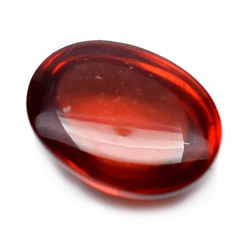 Pyrope-Almandine พลอยโกเมน รูปไข่หลังเบี้ย น้ำหนัก 1.99 กะรัต สีส้มสวย สีสด มองตาเปล่าไม่เห็นตำหนิภายในเม็ด เนื้อใส ความโค้งนูนสวย เจียระไนสวย
