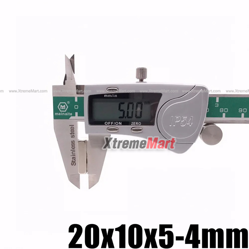 แม่เหล็กมีรูทรงเหลี่ยม เอนกประสงค์ 20*10*5 Hole4mm Neodymium (ก้อนละ)