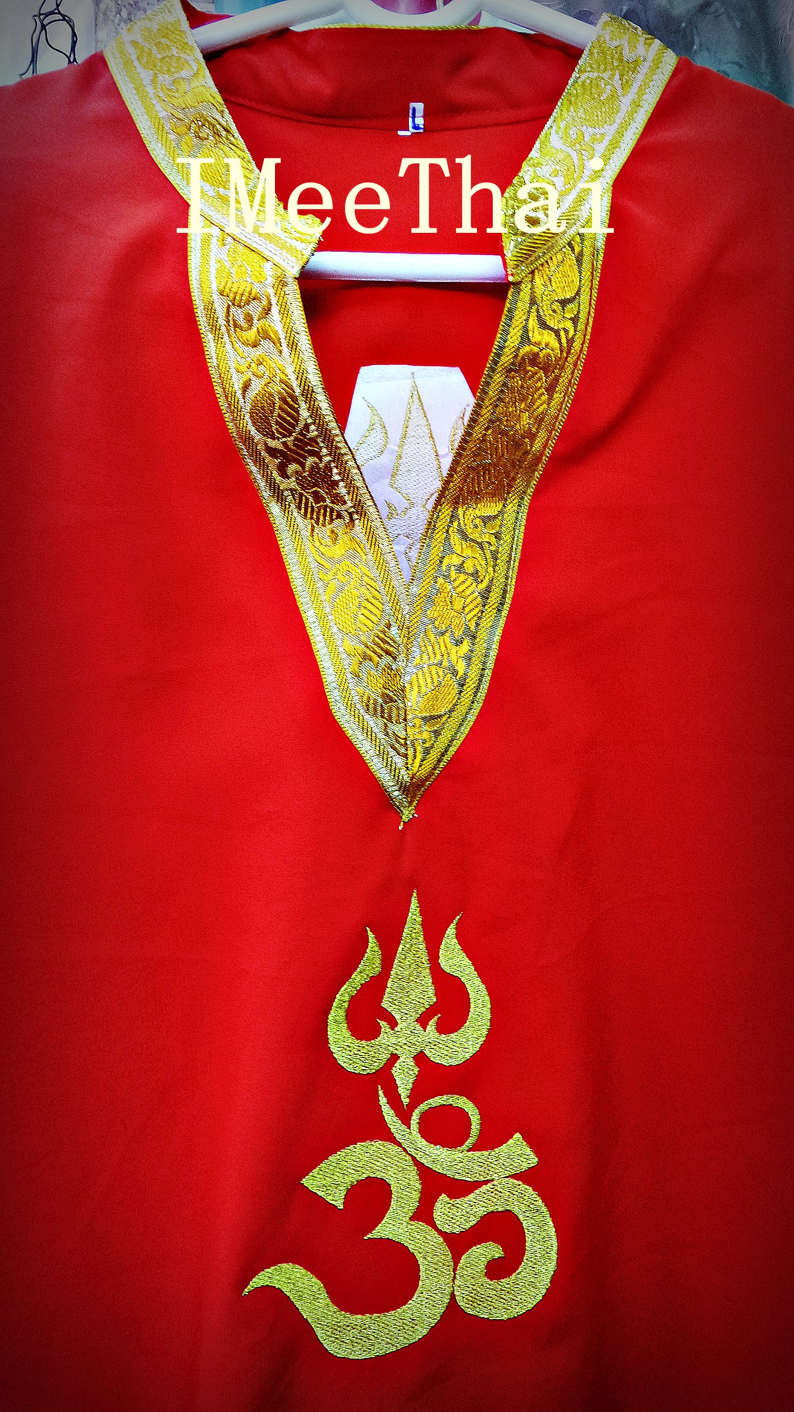 เสื้อสีแดง โอม ตรีศูล พระพิฆเนศ พระศิวะ