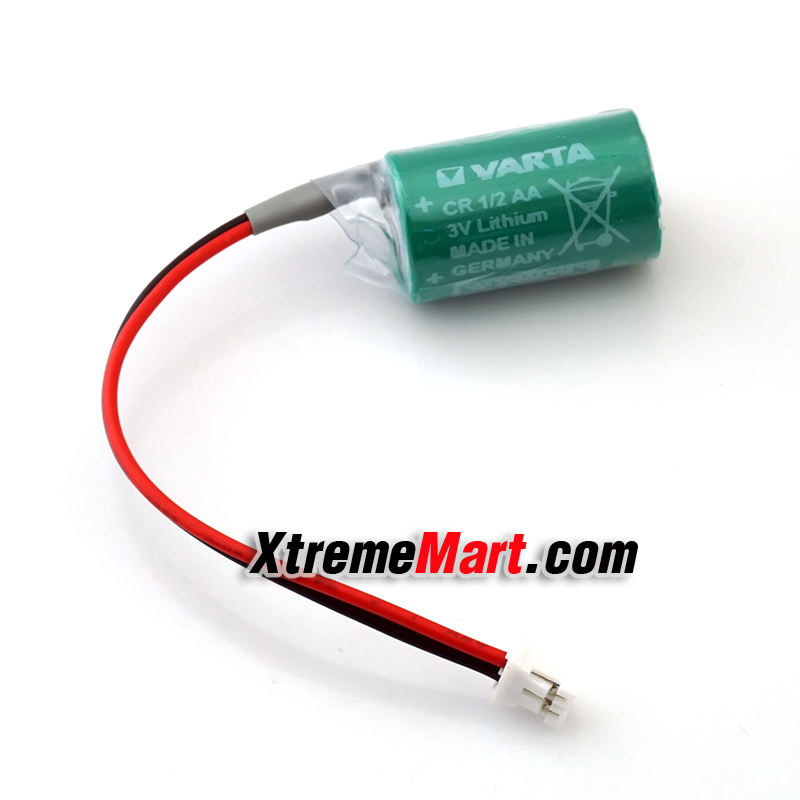 แบตเตอรี่ลิเธี่ยม VARTA CR1/2AA 3V 14250 มีสายพร้อมขั้วเสียบ Lithium Battery (ก้อนละ)