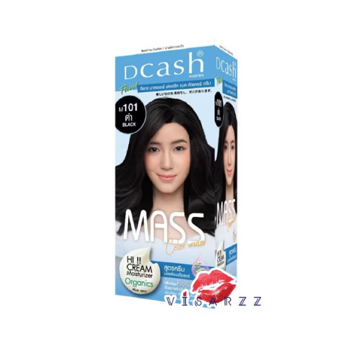 (M101 สีดำ) Dcash Master Floral Mass Color Cream ดีแคช มาสเตอร์ ฟลอรัล แมส คัลเลอร์ ครีม ครีมย้อมสีผม สีเด่นชัด ไม่แสบหนังศีรษะ