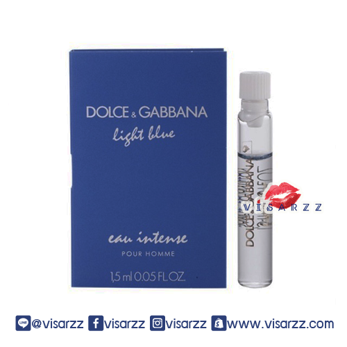 (Tester) Dolce & Gabbana Light Blue Eau Intense Pour Homme Eau De Parfume 1.5mL แบบแต้ม กลิ่นหอมสำหรับช่วงซัมเมอร์ ที่ได้แรงบันดาลใจจากท้องทะเลสีน้ำเงินสดแห่งเมดิเตอร์เรเนียน