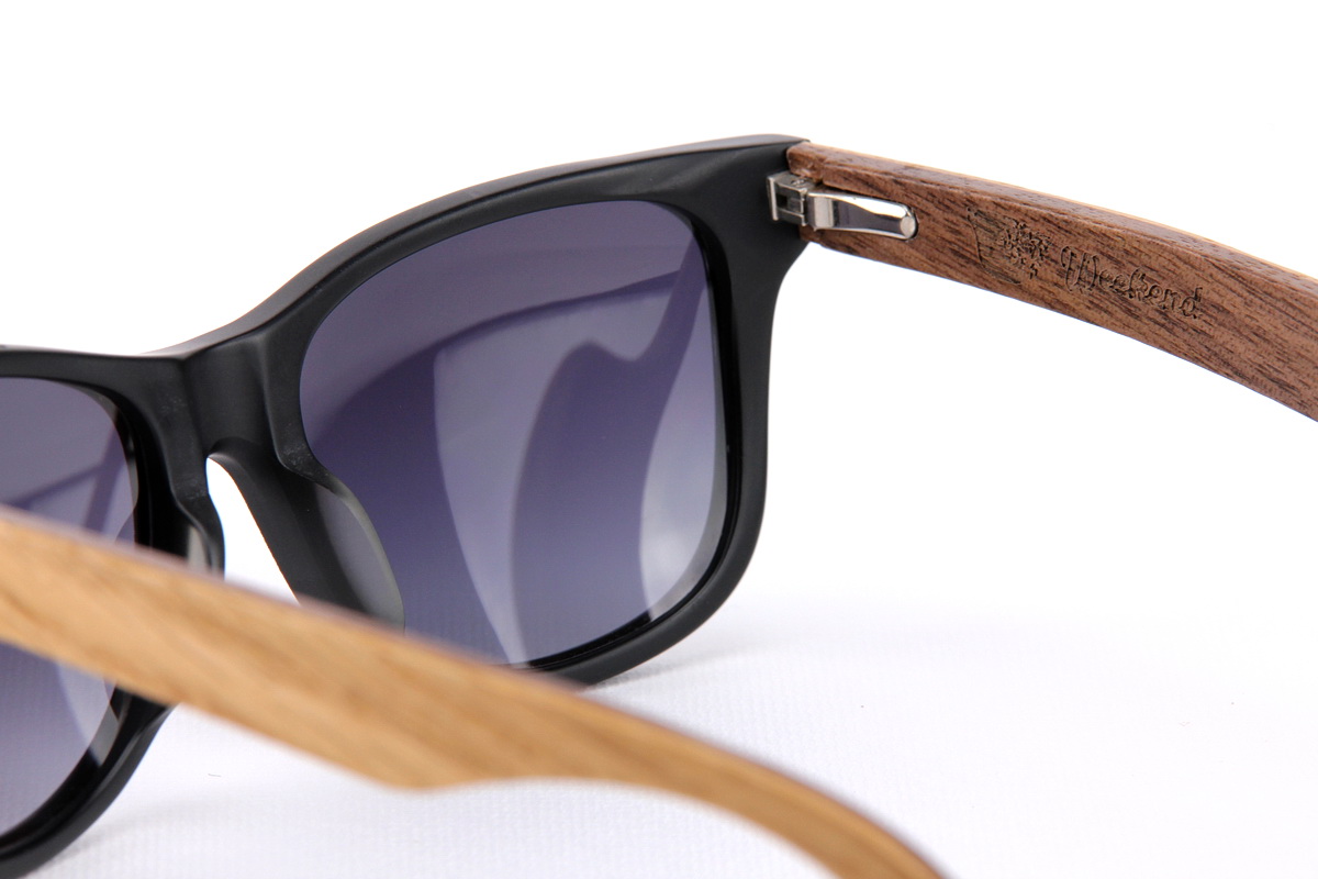แว่นกันแดดขาไม้ Weekend Duet Collection New York Matte Black (Light)